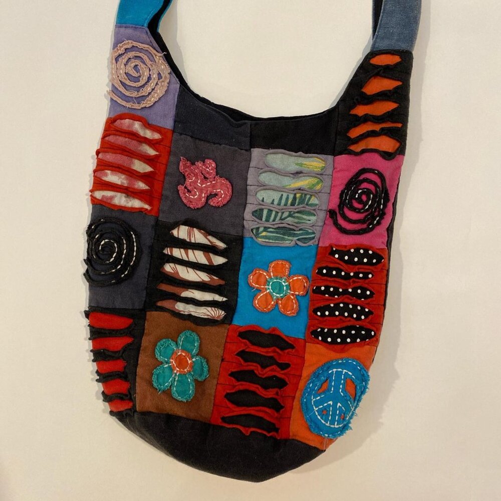 Multi-Colored Boho Patchwork Bag - image 4